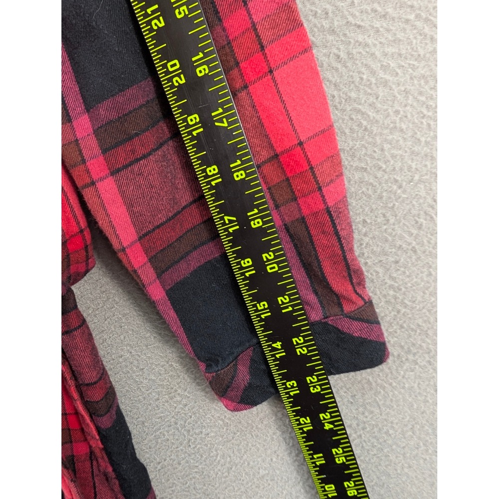 Eddie Bauer Women's Plaid Flannel Shirt Dress Size M‎ Long Sleeve Belted Tunic - Picture 8 of 11